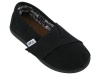 TOMS Infants's TOMS TINY CLASSICS BLACK CANVAS CASUAL SHOES 7.5 (BLACK)