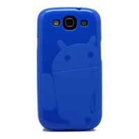 Solid Blue Androidified A2 CruzerLite TPU Case- For Samsung Galaxy S III, S 3 (At&t, international models, Sprint, T-Mobile, US Cellular, Verizon Wireless)