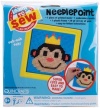 Colorbok Monkey Learn To Sew Needlepoint Kit, 6-Inch by 6-Inch, Yellow Frame