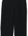 Calvin Klein Boys 2-7 Bi-Stretch Flat Front Pant, Black, 7