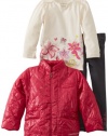 Calvin Klein Girls 2-6x Jacket With Pant and Tee