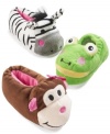 Your little kid will enjoy slipping into one of these cute and comfortably warm slippers by Cozy Critters.