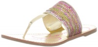 Jessica Simpson Millie Thong Sandal (Little Kid/Big Kid),Pink/Gold,5 M US Big Kid