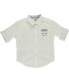 GUESS Kids Boys Shirt with Roll-Up Sleeves, WHITE (4)