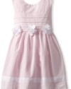 Hartstrings Girls 2-6X Toddler Cotton Seersucker Sleeveless Dress, Pink Stripe, 2T