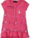 Baby Phat - Kids Girls 2-6x Little Sequins Top With Ruffles, Pink, 6X