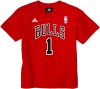 NBA Chicago Bulls Derrick Rose Youth 8-20 Short Sleeve Name & Number T-Shirt, Large, Red