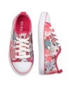 GUESS Kids Girls Azalea Low Sneaker, PINK (2)