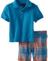 Nautica Baby-Boys Infant 2 Piece Pique Polo Short Set