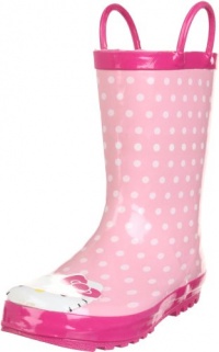 Western Chief Hello Kitty Polka Dotted Cutie Rain Boot (Toddler/Little Kid/Big Kid),Pink,8 M US Toddler