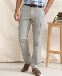 Update your rugged style with these cargo pants from Tommy Hilfiger in a modern slim-fit.