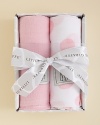 Swaddle, snuggle and shade with this pair of soft muslin blankets.