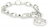 T Tahari Essential Silver Tone Bracelet with Open Work Circle Charm Bracelet