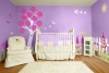 Girls Wall Decor - Flower Garden Theme Wall Mural - Wall Stencils for Decorating a Girls Room