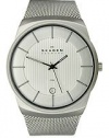 Skagen Silver Tone Stretch Mesh Watch (Silver)