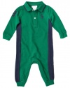 Ralph Lauren Layette Boy's Big Pony Polo Coverall (9 Month, Athletic Green)