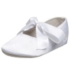 Ralph Lauren Layette Briley Ballet Crib Shoe (Infant/Toddler),White Satin,4 M US Toddler