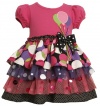 Bonnie Jean Girls 2-6x Balloon Applique Birthday Dress, Fuschia, 4T