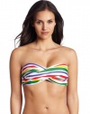 Shoshanna Women's Beach Club Stripe Twist Bandeau Top