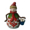 Enesco Jim Shore Heartwood Creek Pint Sized Snowman with Bucket Figurine, 4-3/4-Inch