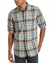 Ben Sherman Men's Madras Rollup Long Sleeve Woven Shirt