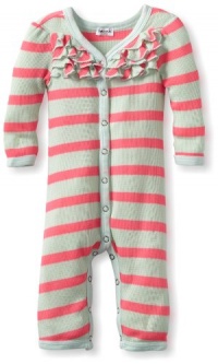 Splendid Littles Baby-Girls Newborn Pop Thermal Playsuit, Julep/Neon Pink, 6-12