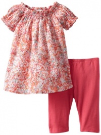 Splendid Littles Baby-girls Newborn Splatter Paint Tunic Set, Flamingo, 6-12 Months