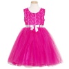 Rare Editions Little Girls Size 6 Fuchsia Tulle Christmas Party Dress