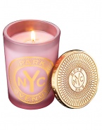 From a uniquely New York collection of scents, this feminine, floral-scented candle pervades the air with elegance.  · Paperwhite, iris, rose, with soothing chamomile  · Made of the finest wax and wicks  · In sturdy, tinted glass container  · Gilt metal cap keeps scent from fading  · Burn time, approx. 60 hours 