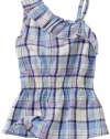 Carters Baby-Girls Infant Plaid Sleeveless Dress, Vista Blue, 24 Months