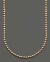 Perfect for pendants or beautiful on its own, this gold bead chain necklace is crafted in 14k gold. Approximate length: 16 inches + 2-inch extender.