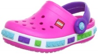 Crocs 12080 CB LEGO Clog (Toddler/Little Kid),Neon Magenta/ Neon Purple,6 M US Toddler