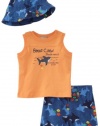 Kids Headquarters Baby-boys Newborn Shark Top Swimwear, Orange, 3-6 Months