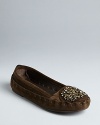 With signature jeweled embellishments, these Vera Wang loafers are flat-out glamorous.