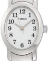 Timex Women's T2M569 Cavatina Silver-Tone Case Expansion Band White Dial Watch