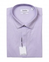 Calvin Klein Mens Purple Stripe 100% Cotton Dress Shirt