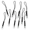 Cell Phone Strap Black Braided With Silver Tone Ring (10)