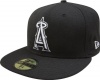 MLB Anaheim Angels Black with White 59FIFTY Fitted Cap