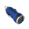 GTMax Metalic Blue 2-Port USB Car Charger Adapter 2A output for HTC Droid DNA Verizon Android Smartphone, Window 8x mobile Phone