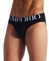 Emporio Armani Men's Eagle Hip Brief, Black, Small