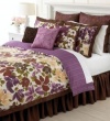 Martha Stewart Paradiso Full 6 Piece Comforter Set Plum Floral