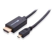 Cable Matters High Speed Micro HDMI to HDMI Male to Male Cable in Black with Ethernet 15 ft