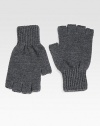 EXCLUSIVELY OURS. Stylish fingerless gloves are knitted from superior wool, offering easy access to your everyday essentials while keeping your hands warm and toasty.About 8 longWoolDry cleanImported