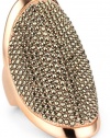 Judith Jack Sterling Silver and Rose Gold-Plated Oval Ring