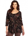 Lucky Brand Women's Plus-Size Lace Shadows Hera Top