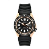 Seiko Men's SKZ330 Diver's Black Rubber Goldtone Automatic Watch