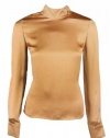 Stella McCartney womens mock neck button back long sleeve top