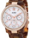 XOXO Women's XO5525 Tortoise Bracelet with Rhinestones on Rose Gold Case Watch