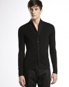 Ribbed-knit cardigan set in light silk.SilkDry cleanMade in Italy