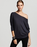 Rock this effortlessly sexy and chic top from Velvet by Graham & Spencer with skinny jeans for sleek juxtaposition.